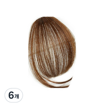 가발위드 인모 앞머리 가발 테일형, 라이트 브라운, 6개