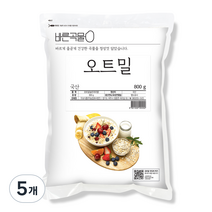 바른곡물 국산 오트밀 800g, 5개