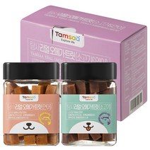 탐사 리얼 오메가 트릿 강아지간식 180g, 소고기1 + 연어1, 2개입