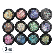 자개조각 12종 세트, 혼합색상, 3세트