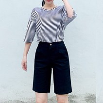 오키진 여성용 에어쿨린넨 5부 반바지