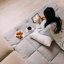 고밀도 면60수 호텔식 토퍼, 그레이