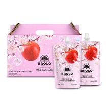 브롤로 사과즙 스파우트빨대형, 20개입, 90ml