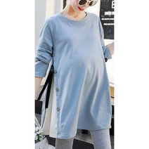 마켓레브 간절기 임부 원피스 롱티