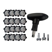 파인듀 골프화징 스파이크 핀타입 16p + 교환 핸들렌치 세트, 혼합색상, 1세트