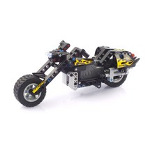 레프리카 블록테크닉 오토바이 풀백 작동블록 CBT291120 183피스, 블랙