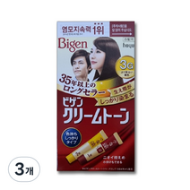 비겐 크림톤 염색제 40g, 3G 밝은 밤색, 3개