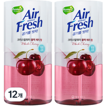 홈즈 에어후레쉬 크리스탈워터 블랙체리향 본품, 400ml, 12개, 과일/트로피칼향