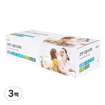 코멧 더블지퍼백 5종믹스 미니 30매+소형 20매+중형 20매+대형 20매+특대형 20매, 3팩, 혼합
