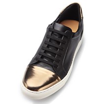 VONIN 천연소가죽 커먼 골드레더콤비 스니커즈 IN639BK