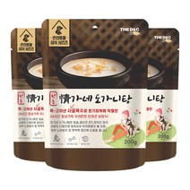 더독 정가네 강아지간식 200g 파우치, 도가니탕, 3개