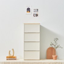 씨밀렉스 래폴드 모듈서랍장 400 레귤러 4단 L, 카밍네이처 아이보리, 1개