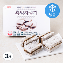 흑임자설기 떡 6알 (냉동), 3개, 240g