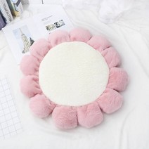 카리노 비비드 해바라기 벨벳 반려동물 방석, 화이트