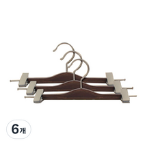 선우랜드 벤트우드 집게 치마바지걸이, 혼합 색상, 6개