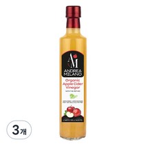 안드레아밀라노 유기농 애플사이다 식초, 500ml, 3개