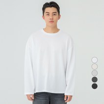 캐럿 남성용 데일리 오버핏 긴팔 티셔츠
