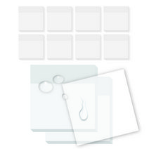 다다 500매 방수 메모지 투명 점착 스티커 노트 76mm x 76mm, 50개입, 10개