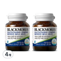 블랙모어스 멀티비타민 플러스 에너지 33.69g, 30정, 4개