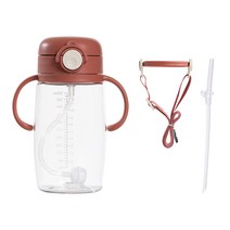 랄라비 플러스 트라이탄 빨대컵 350mL, 레드, 1개