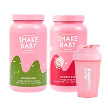 쉐이크베이비 다이어트쉐이크 말차맛 750g + 딸기맛 750g + 전용보틀, 1세트, 말차맛750g+딸기맛750g+전용보틀