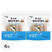더캣 고양이용 캣스토랑 월척스틱 생선 간식 400g, 참치맛, 4개
