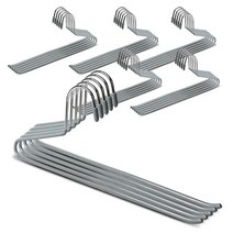 마켓플랜 논슬립 코팅 1단 바지걸이, 그레이, 30개입