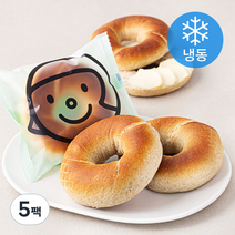 훕훕베이글 유기가공식품 인증 통밀 베이글 3개입 (냉동), 345g, 5팩