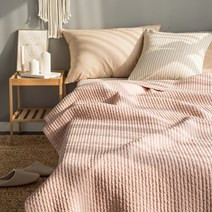 주호데코 여울 피그먼트 누빔패드 겸 이불, 핑크베이지