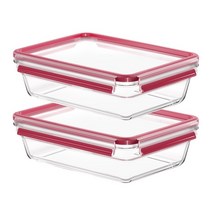 테팔 마스터씰 글라스 직사각 2000ml, 단품, 2개