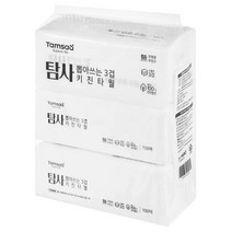 탐사 3겹 캠핑용 키친타올, 100매, 3팩