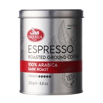 사켈라 100% 아라비카 다크로스트 분쇄커피, 에스프레소, 250g, 1개