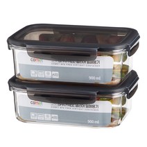코멧 BPA FREE 클리어 밀폐용기 900ml, 2입