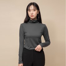 캐럿 여성 터틀넥 티