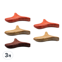 블럭마트 심플 나무 괄사 5p, 랜덤발송, 3개