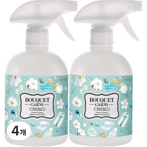 부케가르니 섬유탈취제 소프트코튼 본품, 500ml, 4개, 깨끗보송보송한향