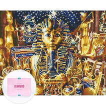 디클레어 액자 캔버스형 보석십자수 DIY 키트 40 x 50 cm, 1세트, 이집트 파라오