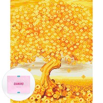 디클레어 액자 캔버스형 보석십자수 DIY 키트 40 x 50 cm, 1세트, 금전수