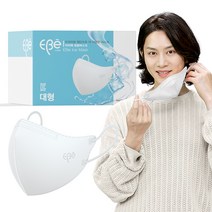 이비에 여름용 새부리형 컬러 마스크 대형, 30매, 1개, 화이트