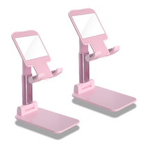 하이엔드 접이식 스마트폰 태블릿 PC 탁상 거치대, 핑크, 2개