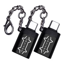 메니폭스 메탈고속 변환젠더 C타입 to USB 3.0, 블랙, 2개