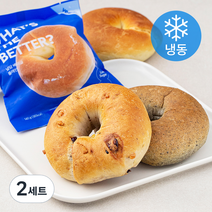 널담 베이글 플레인 140g + 흑임자 140g + 크랜베리 & 호두 140g 세트 (냉동), 2세트