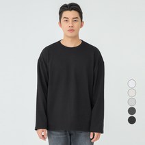 캐럿 남성용 데일리 오버핏 긴팔 티셔츠