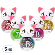 바블리 냥이 어린이 매니큐어 5종 세트, B, 5세트