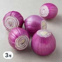 국내산 자색 깐양파, 1kg, 3개