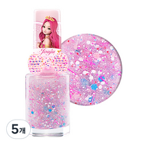 리틀블링 시크릿 쥬쥬 별의 여신 반지 어린이 네일 컬러, 핑크사이다, 5개