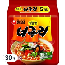 농심 얼큰한 너구리 120g, 30개
