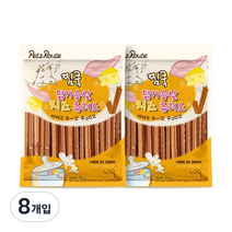 펫츠루트 찜쿡 츄러스 반려견 간식 400g, 닭가슴살 + 치즈 츄러스 혼합맛, 8개입