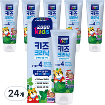 2080 키즈크리닉 4스텝 치약, 80g, 24개