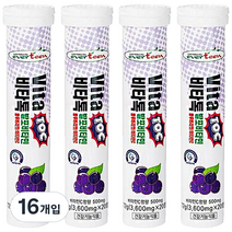 에버틴 비타톡 발포비타민 블루베리맛, 20정, 16개